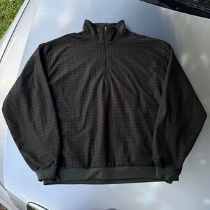 Forresters golf quarter zip fleece in brown and green